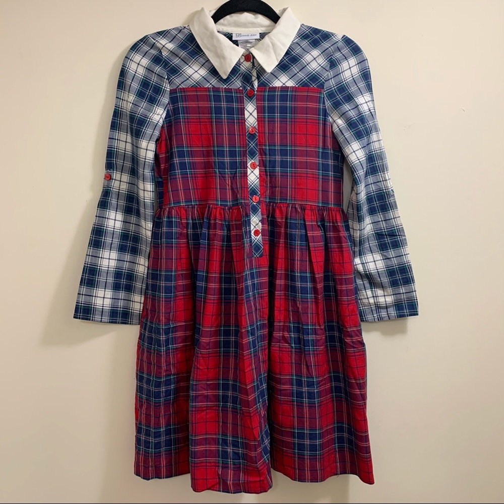 Bonnie Jean Plaid Dress with Collar Size 14